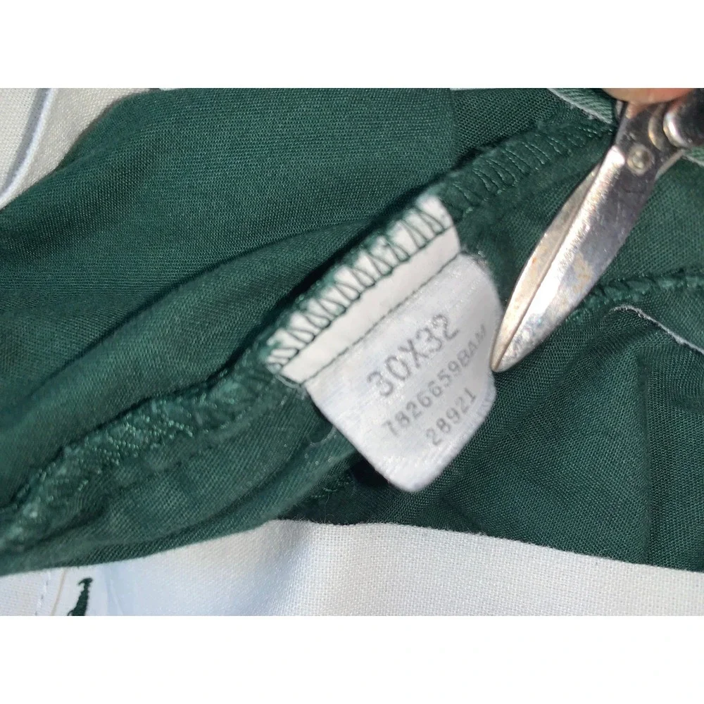 Polo Golf Ralph Lauren Mens 30x29 Vintage Pleated Chino Pants Green Cotton